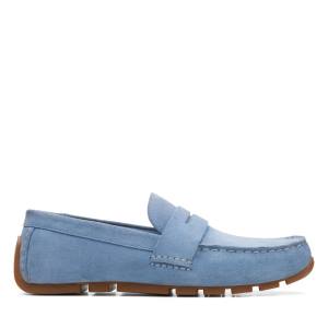 Clarks Oswick Bar Erkek Loafer Ayakkabı Mavi | CLK439XRW